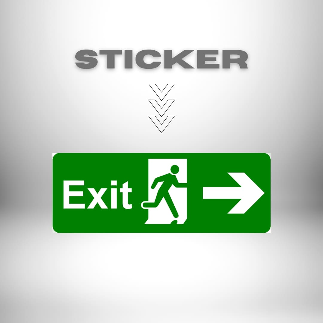 Conventional Emergency Light With Exit Sticker